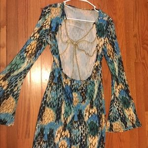 Women’s Printed Open Back Dress